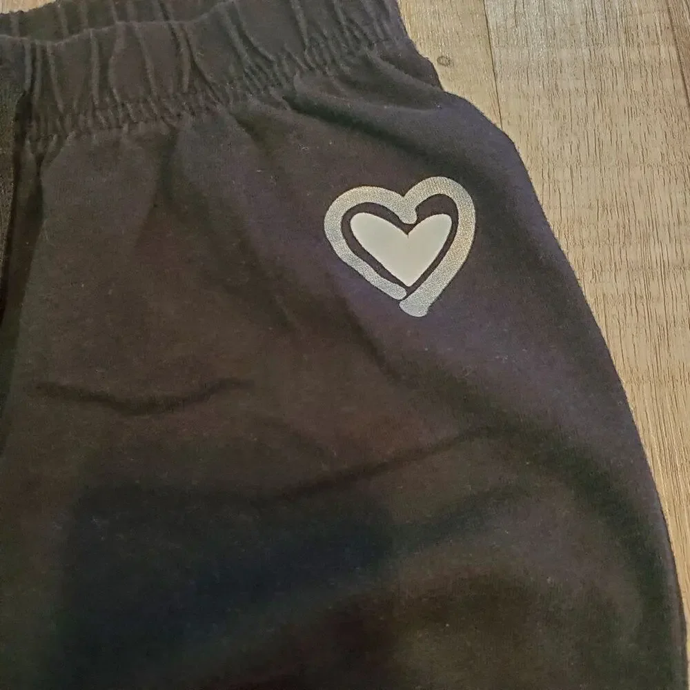 Total girl size m 10/12 girls black jogger style pants